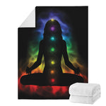 Seven Chakras Aura Print Blanket