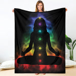 Seven Chakras Aura Print Blanket