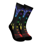 Seven Chakras Aura Print Crew Socks