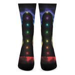 Seven Chakras Aura Print Crew Socks