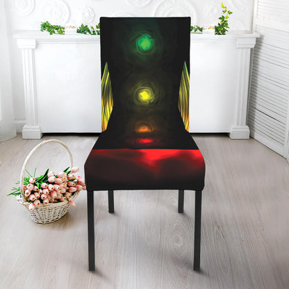 Seven Chakras Aura Print Dining Chair Slipcover