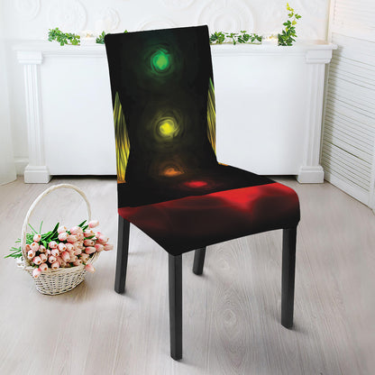 Seven Chakras Aura Print Dining Chair Slipcover