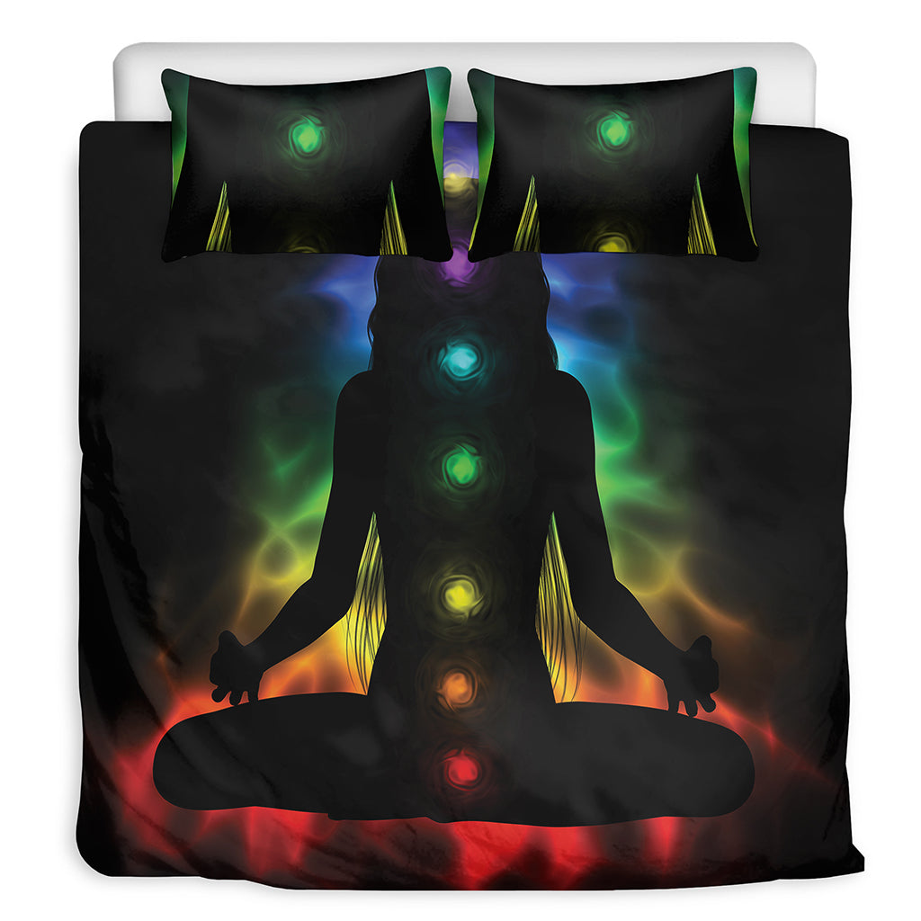 Seven Chakras Aura Print Duvet Cover Bedding Set