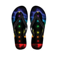 Seven Chakras Aura Print Flip Flops