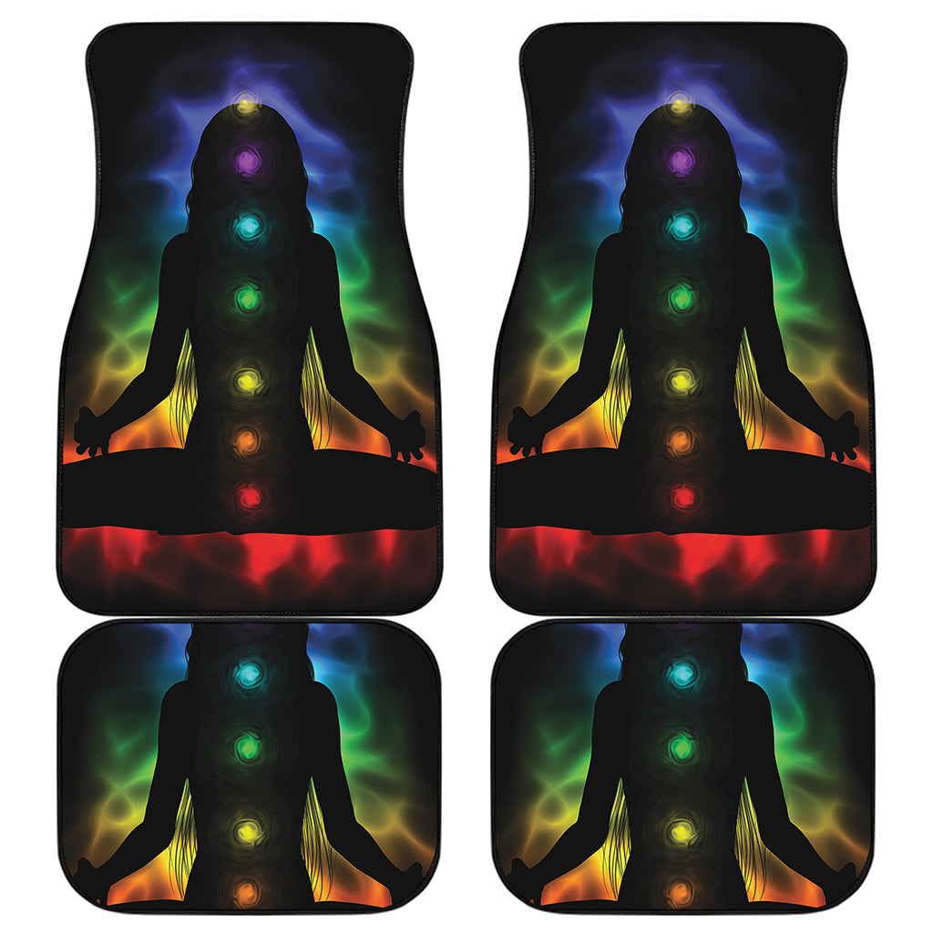 Seven Chakras Aura Print Front and Back Car Floor Mats