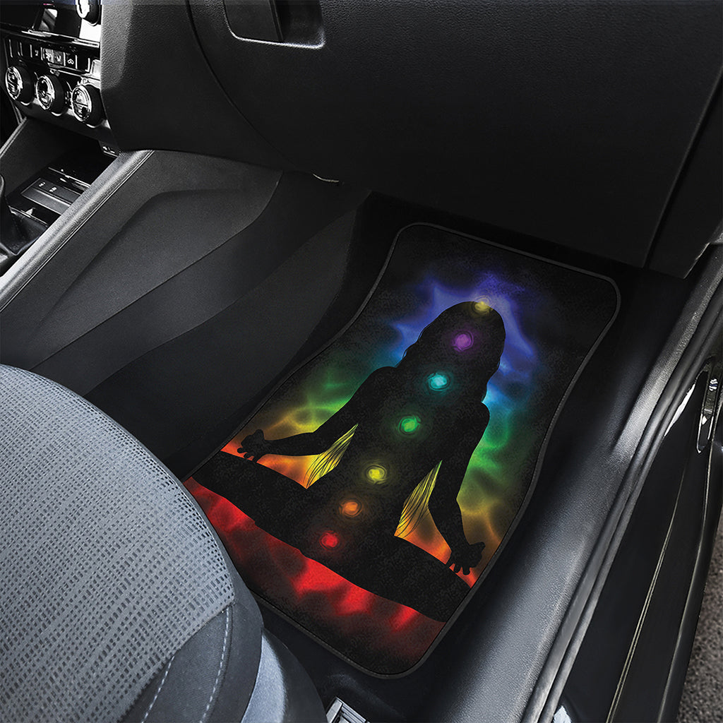 Seven Chakras Aura Print Front and Back Car Floor Mats