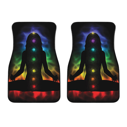 Seven Chakras Aura Print Front Car Floor Mats