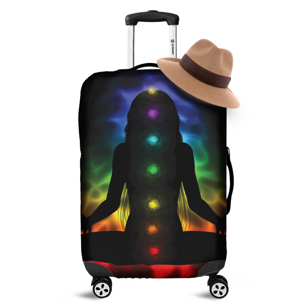 Seven Chakras Aura Print Luggage Cover