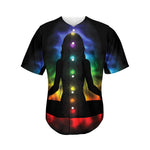 Seven Chakras Aura Print Men's Baseball Jersey