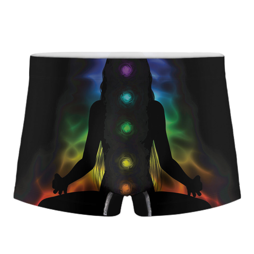 Seven Chakras Aura Print Men's Boxer Briefs