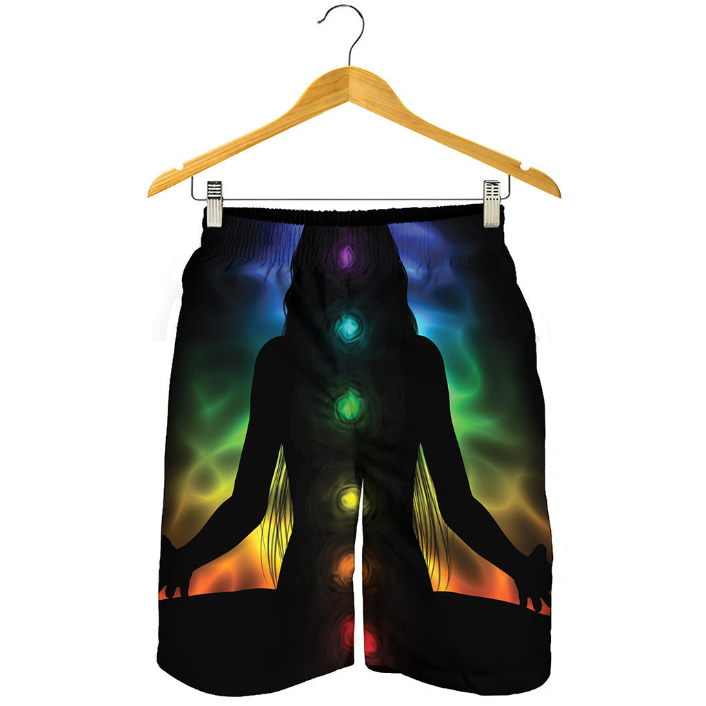 Seven Chakras Aura Print Men's Shorts