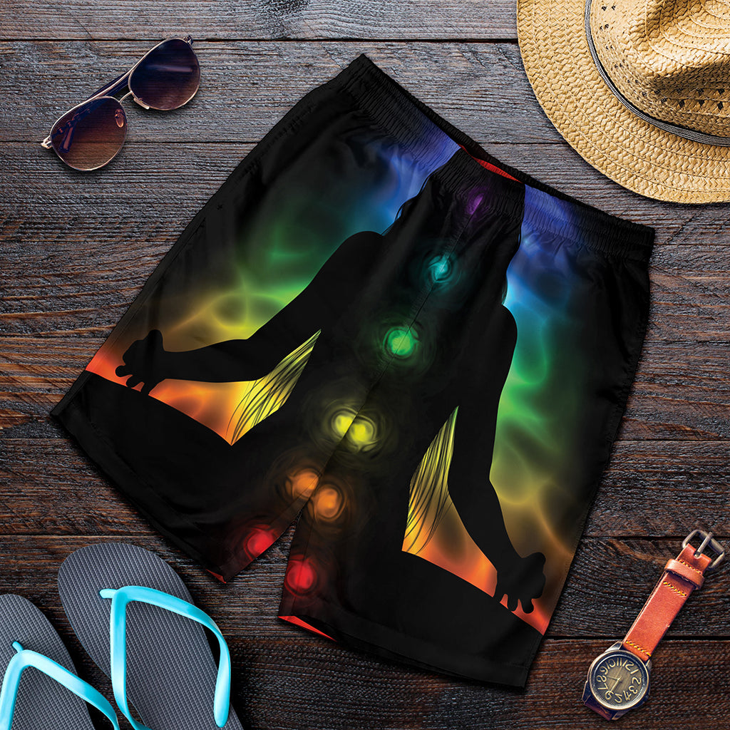 Seven Chakras Aura Print Men's Shorts
