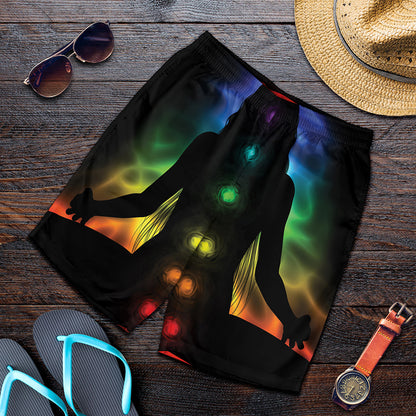 Seven Chakras Aura Print Men's Shorts