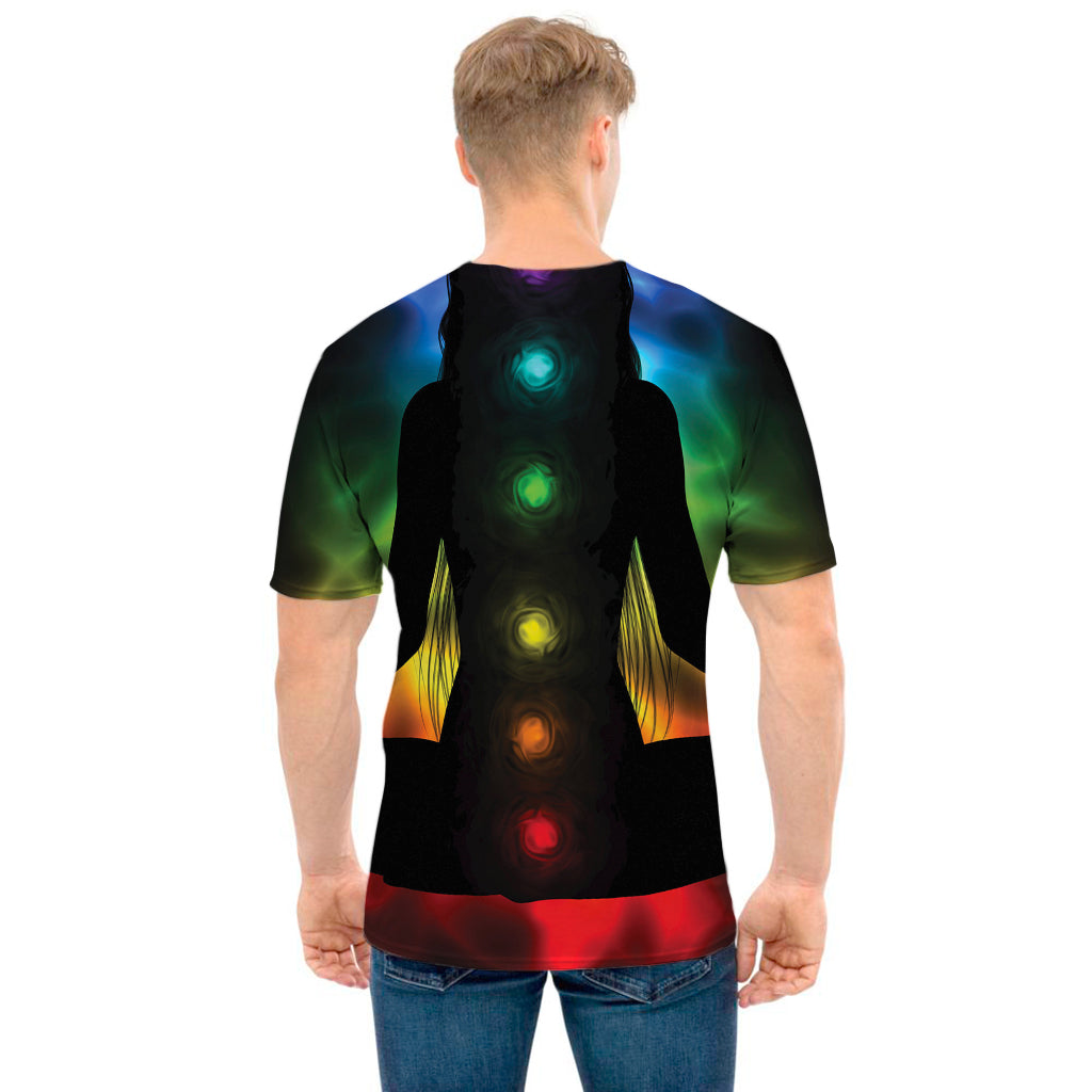 Seven Chakras Aura Print Men's T-Shirt