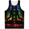 Seven Chakras Aura Print Men's Tank Top