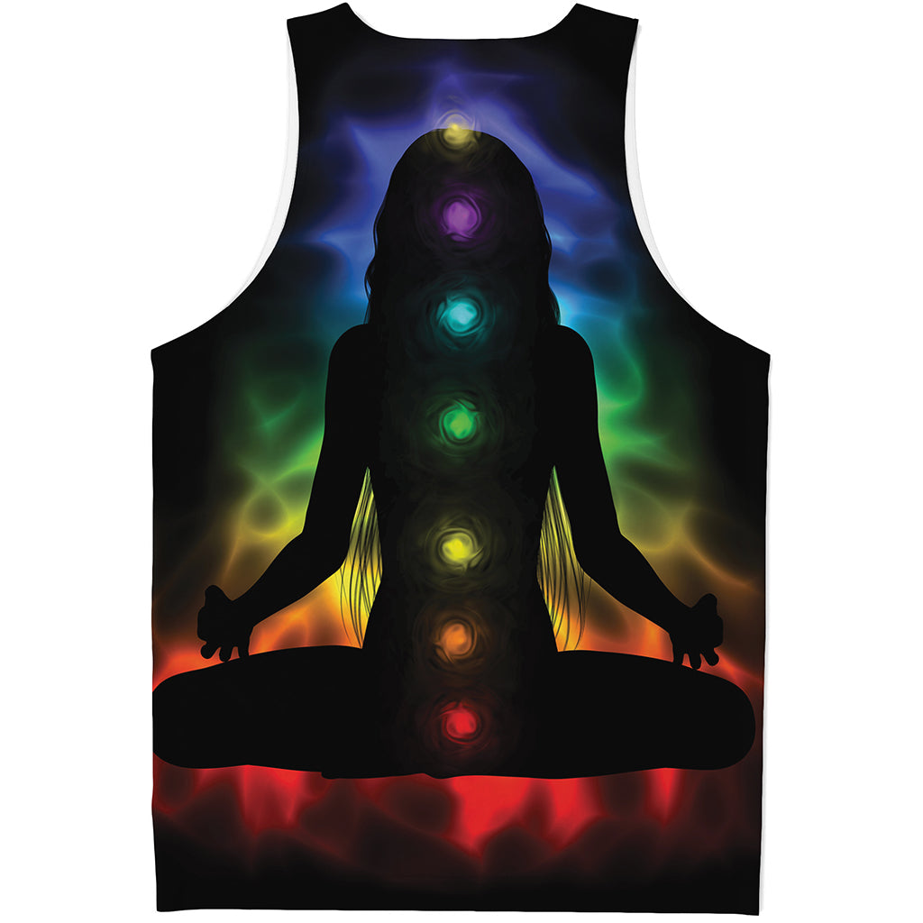 Seven Chakras Aura Print Men's Tank Top