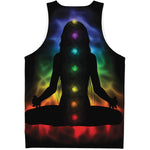 Seven Chakras Aura Print Men's Tank Top