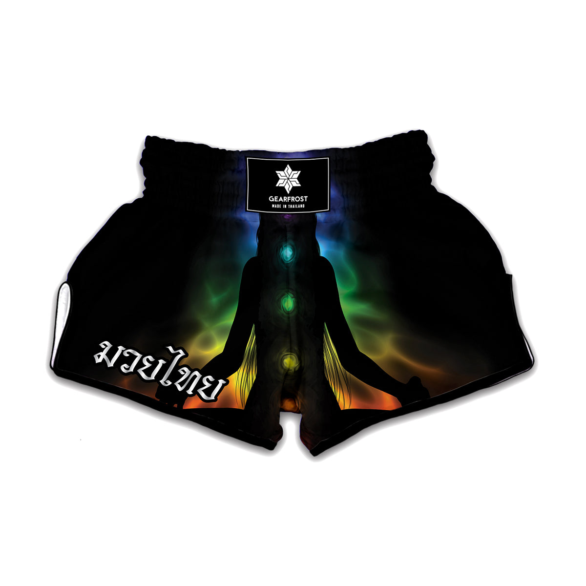 Seven Chakras Aura Print Muay Thai Boxing Shorts