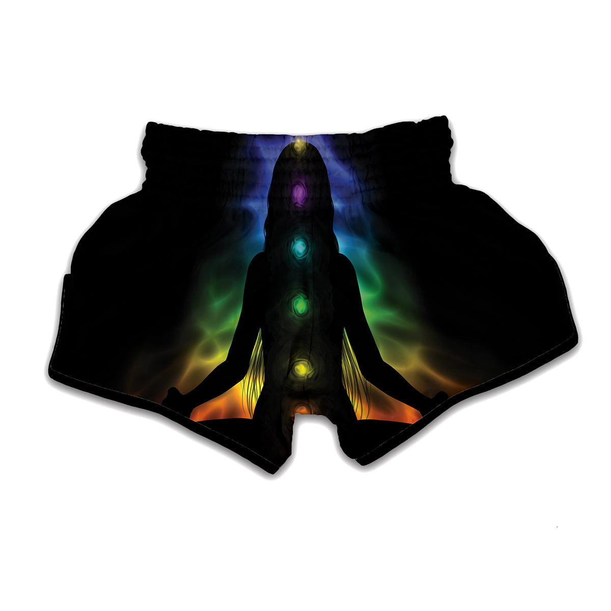 Seven Chakras Aura Print Muay Thai Boxing Shorts