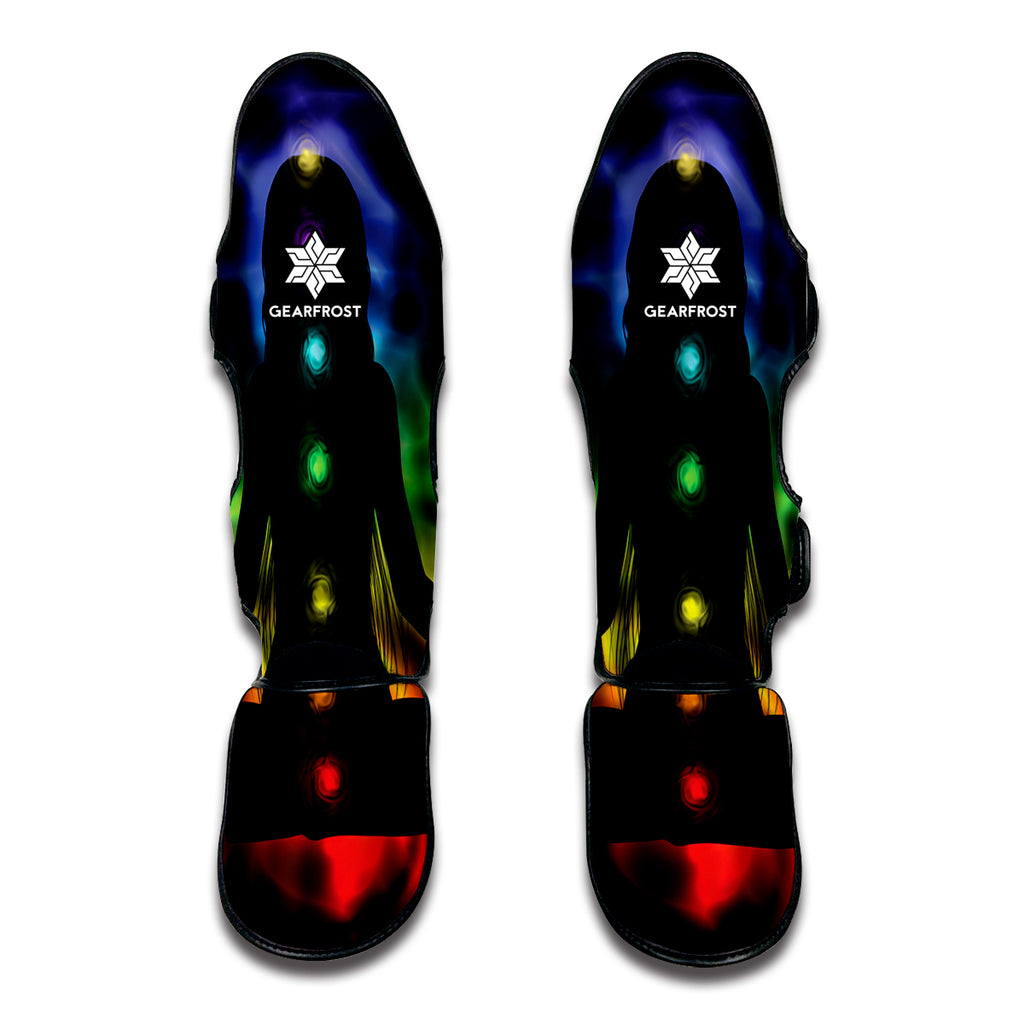 Seven Chakras Aura Print Muay Thai Shin Guard