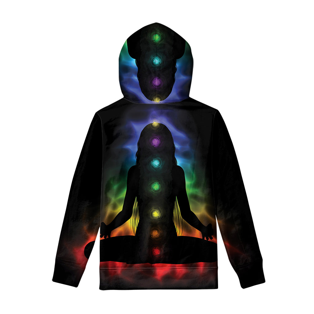 Seven Chakras Aura Print Pullover Hoodie