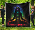 Seven Chakras Aura Print Quilt