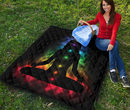 Seven Chakras Aura Print Quilt