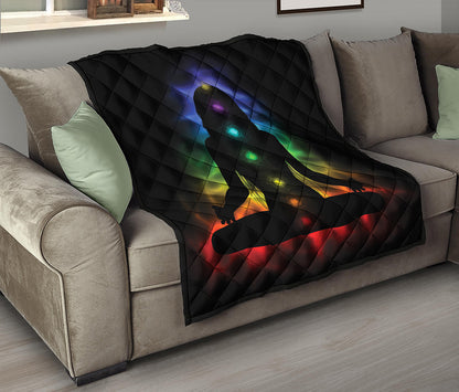 Seven Chakras Aura Print Quilt
