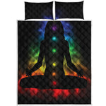 Seven Chakras Aura Print Quilt Bed Set
