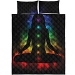 Seven Chakras Aura Print Quilt Bed Set