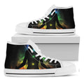 Seven Chakras Aura Print White High Top Sneakers