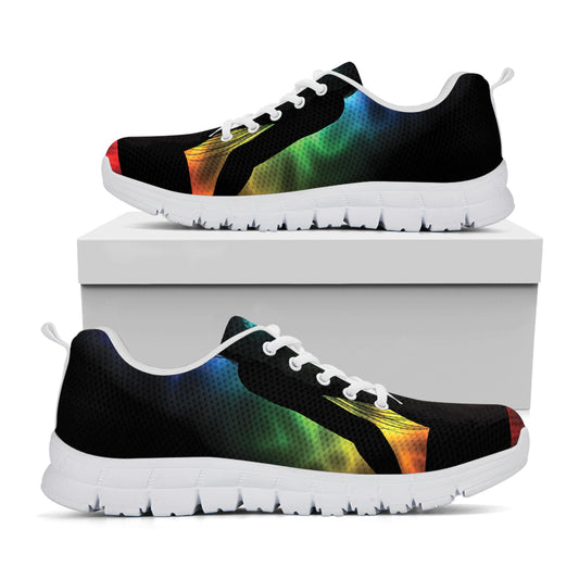 Seven Chakras Aura Print White Sneakers