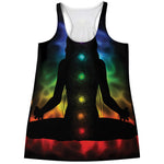 Seven Chakras Aura Print Women's Racerback Tank Top