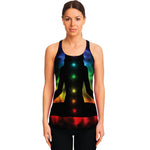 Seven Chakras Aura Print Women's Racerback Tank Top