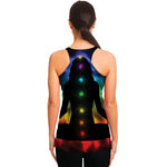 Seven Chakras Aura Print Women's Racerback Tank Top