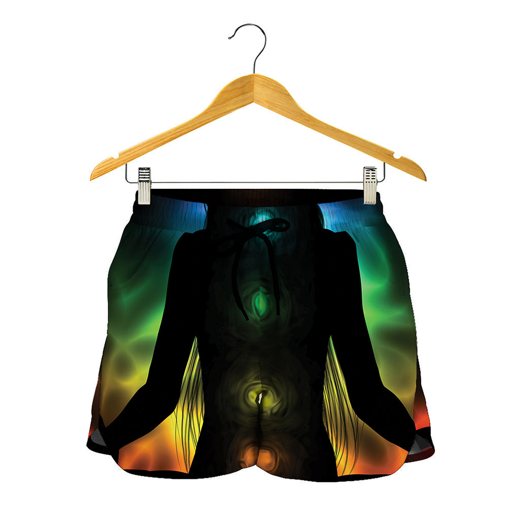 Seven Chakras Aura Print Women's Shorts
