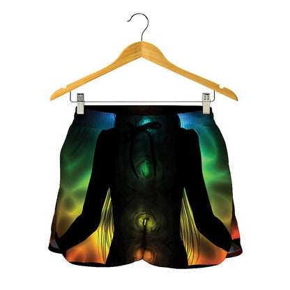 Seven Chakras Aura Print Women's Shorts