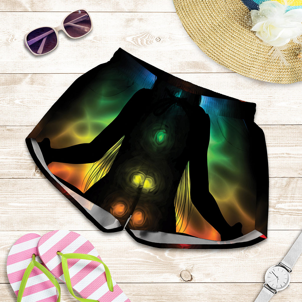 Seven Chakras Aura Print Women's Shorts