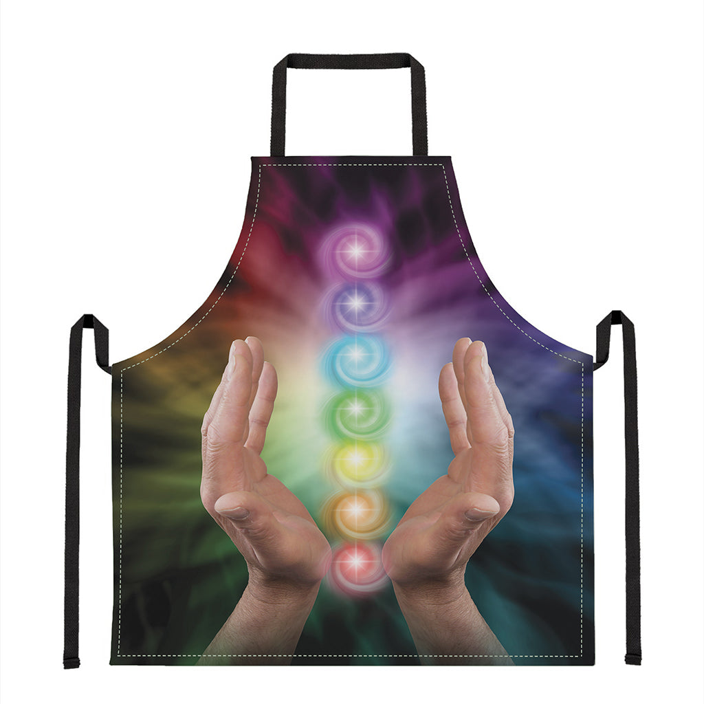 Seven Chakras Energy Print Apron