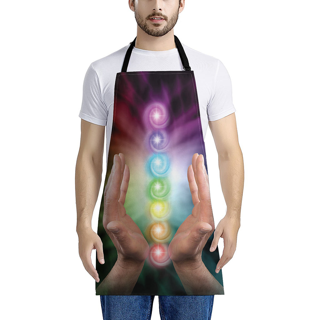 Seven Chakras Energy Print Apron