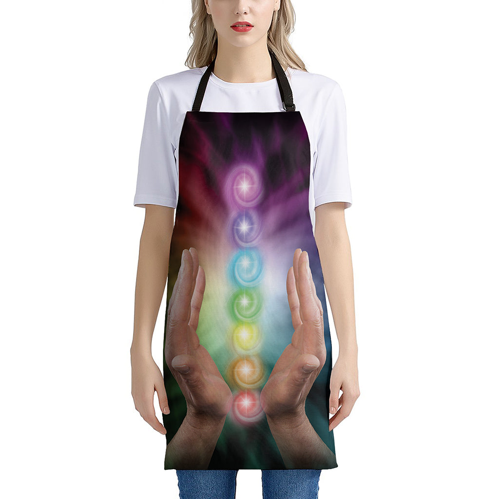 Seven Chakras Energy Print Apron