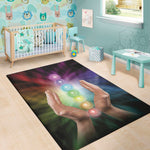 Seven Chakras Energy Print Area Rug