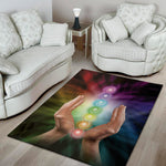 Seven Chakras Energy Print Area Rug