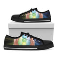 Seven Chakras Energy Print Black Low Top Sneakers