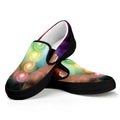 Seven Chakras Energy Print Black Slip On Sneakers