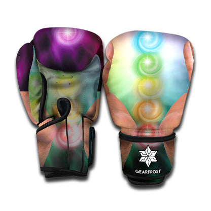Seven Chakras Energy Print Boxing Gloves