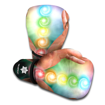 Seven Chakras Energy Print Boxing Gloves