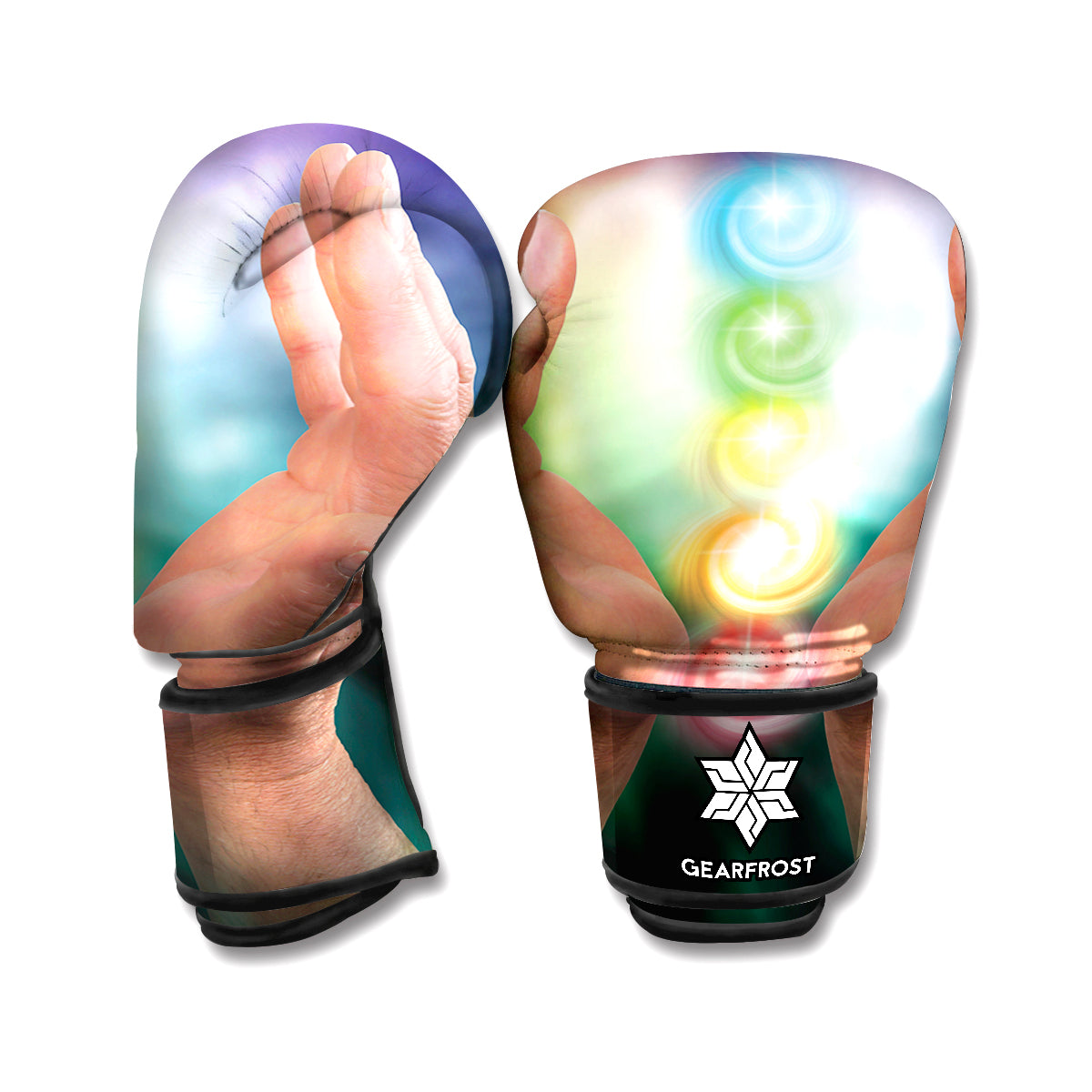 Seven Chakras Energy Print Boxing Gloves