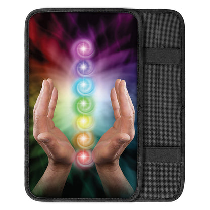 Seven Chakras Energy Print Car Center Console Cover