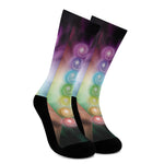 Seven Chakras Energy Print Crew Socks